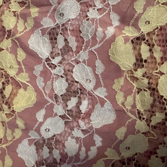 Zara pink lace sheer crop top pastel‎ color tee - Picture 5 of 10